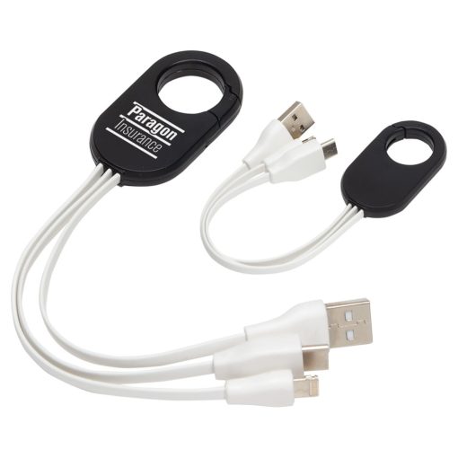 Triad 3-in-1 Charging Cable with Carabiner Clip-1