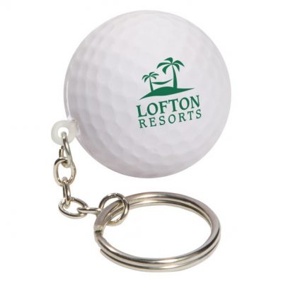 Golf Ball Stress Reliever Key Chain-1