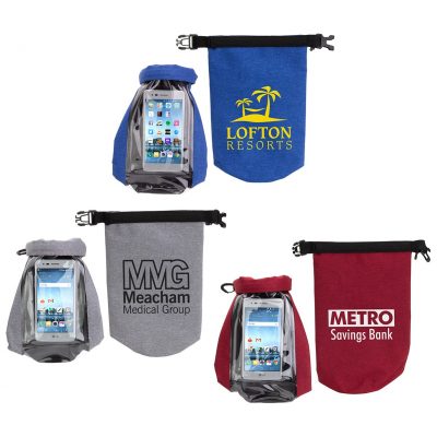 2-Liter Waterproof Gear Bag with Touch-Thru Phone Pocket