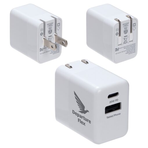 Sonic 20W Fast USB-C PD Charger with Dual Outputs-1