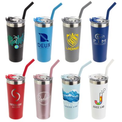 NAYAD™ Trouper 22 oz Stainless Double Wall Tumbler with Straw