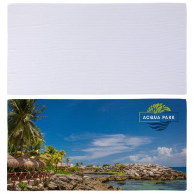 Seaside Full-Color 30" x 60" Waffle Microfiber Beach Towel-1