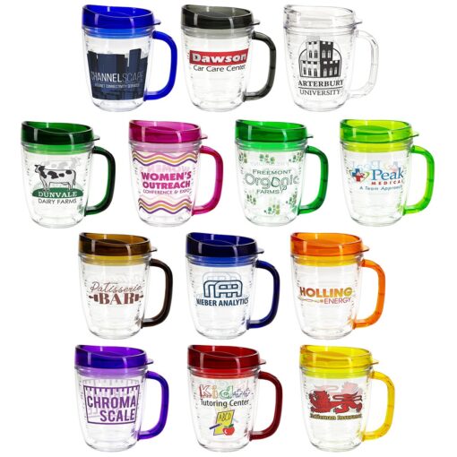 Lakeshore 12 oz Tritan® Mug with Translucent Handle + Lid-1