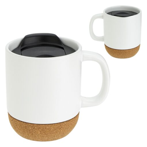 Balsamo 12 oz Ceramic Mug with Cork Base-10