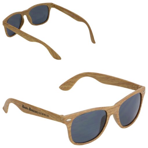 Sebring UV400 Wood Grain Sunglasses-3
