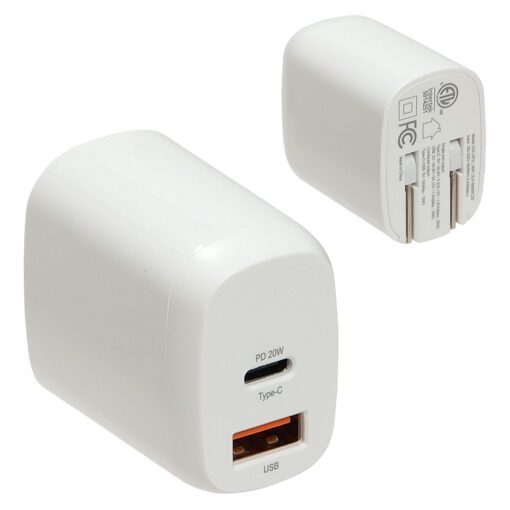 Sonic 20W Fast USB-C PD Charger with Dual Outputs-2
