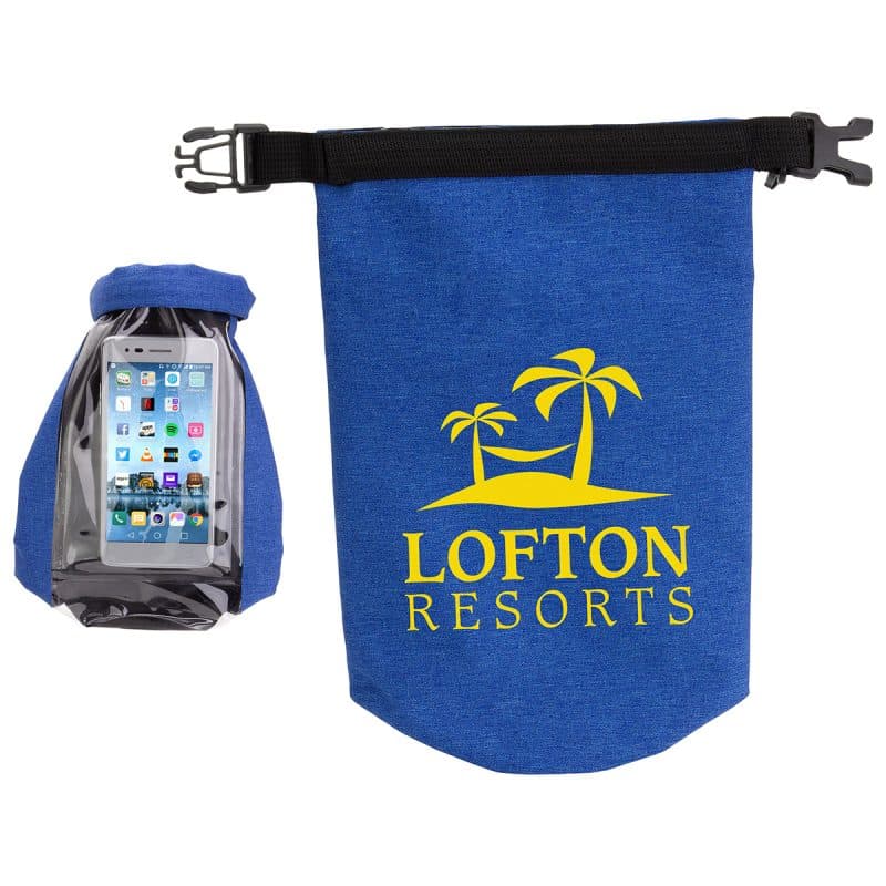 2-Liter Waterproof Gear Bag with Touch-Thru Phone Pocket - 2