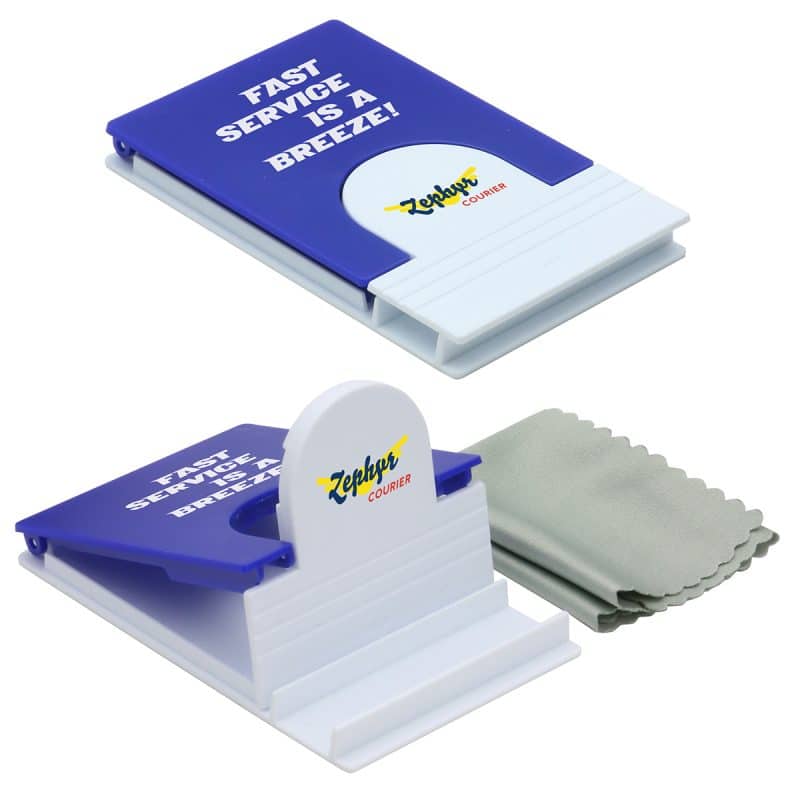 5" x 5" Microfiber Cloth with Phone Holder - 4