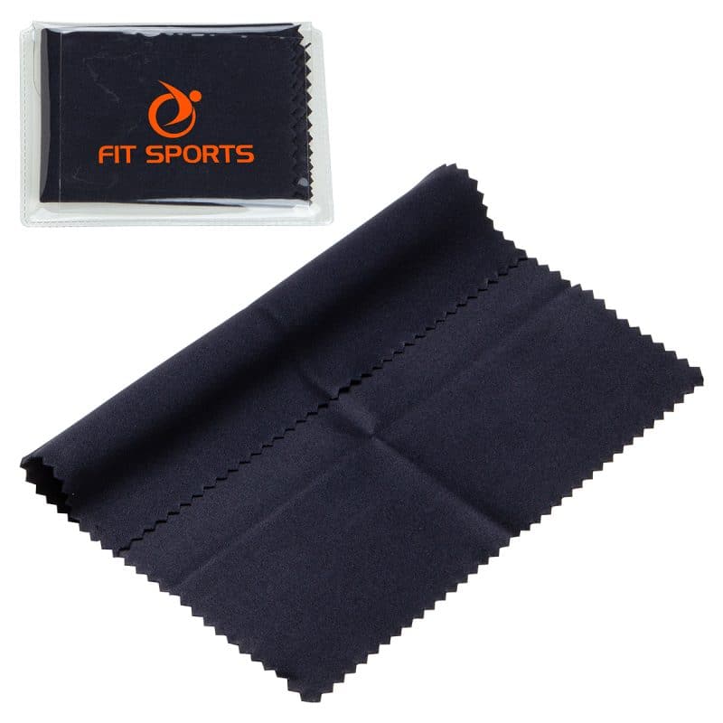 6" x 6" 220GSM Microfiber Cleaning Cloth in Clear PVC Case - 2