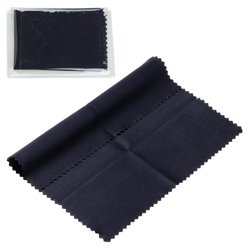 6" x 6" 220GSM Microfiber Cleaning Cloth in Clear PVC Case - 3