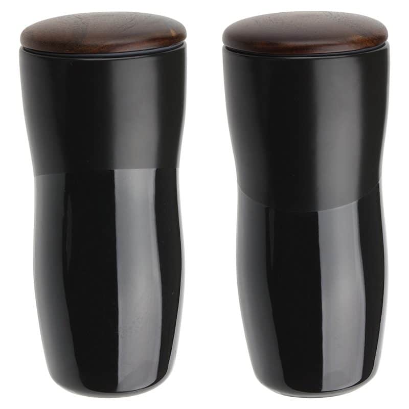 Adriano 12 oz Double-wall Ceramic Tumbler with Wood Lid - 3