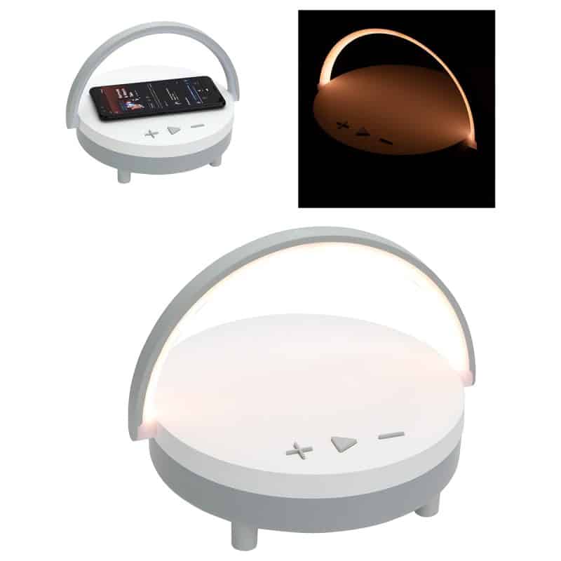 Archway Wireless Speaker with 5W Wireless Charger + Touch Light - 1