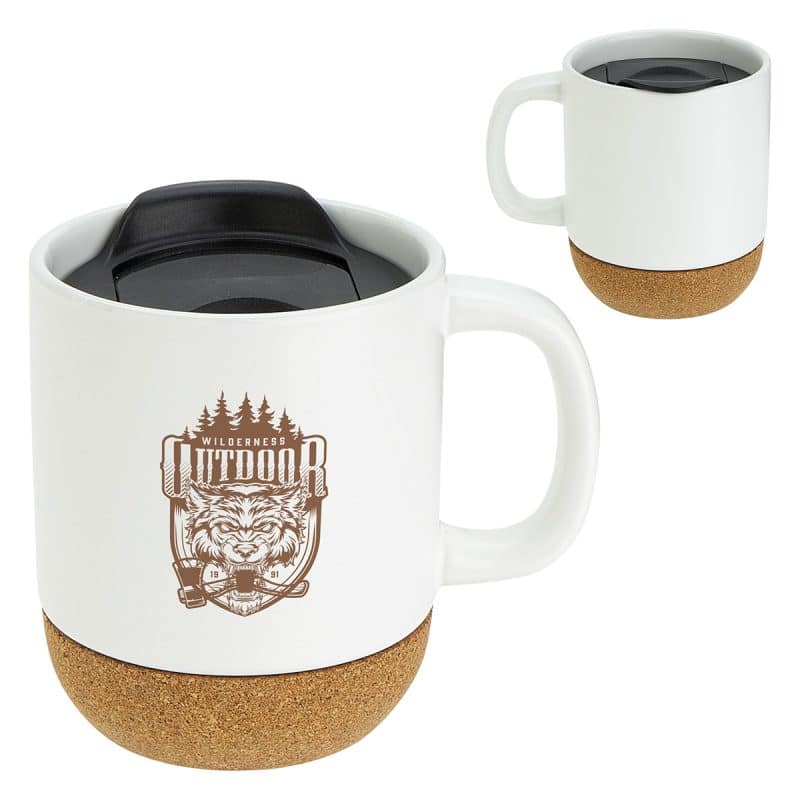 Balsamo 12 oz Ceramic Mug with Cork Base - 8