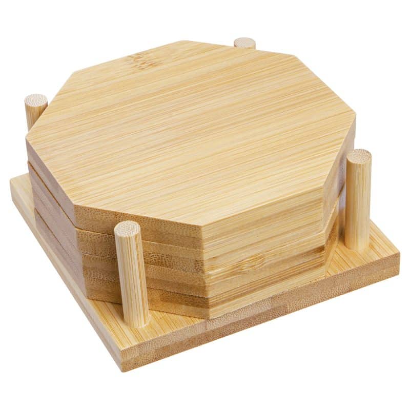 Bamboo 4-Piece Coaster Set - 1