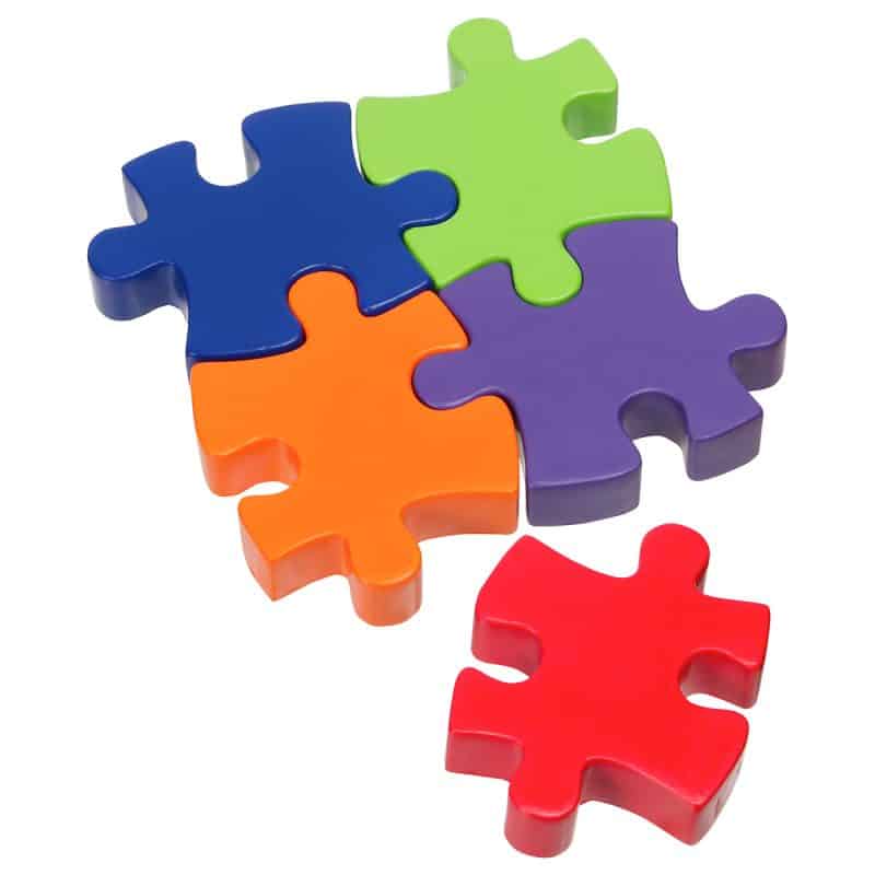 Connecting Puzzle Piece Stress Reliever - 1