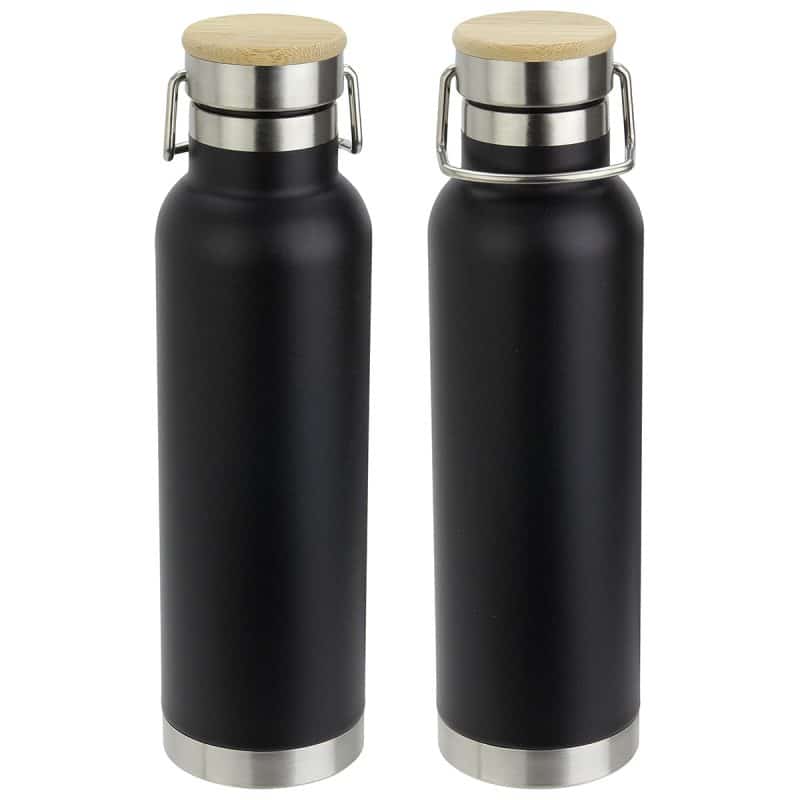 Cusano 22 oz Vacuum Insulated Stainless Steel Bottle with Bamboo Cap - 3