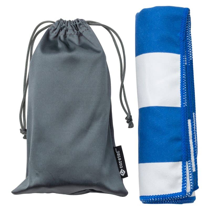 Fairway 15" x 30" Striped Microfiber Sports Towel with Carrying Pouch - 3