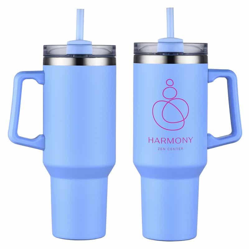 Genoa 40 oz Vacuum Insulated Travel Mug with Straw - 2