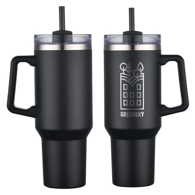 Genoa 40 oz Vacuum Insulated Travel Mug with Straw - 4