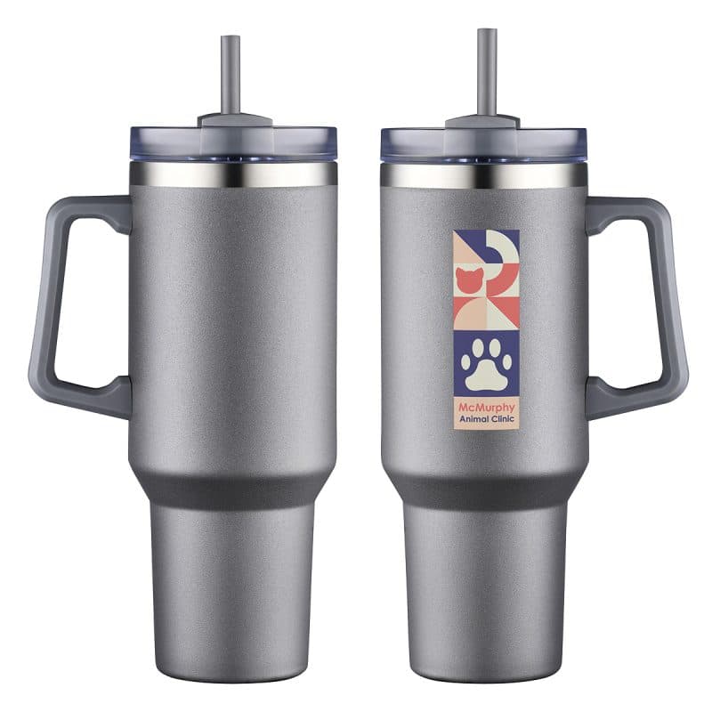 Genoa 40 oz Vacuum Insulated Travel Mug with Straw - 6
