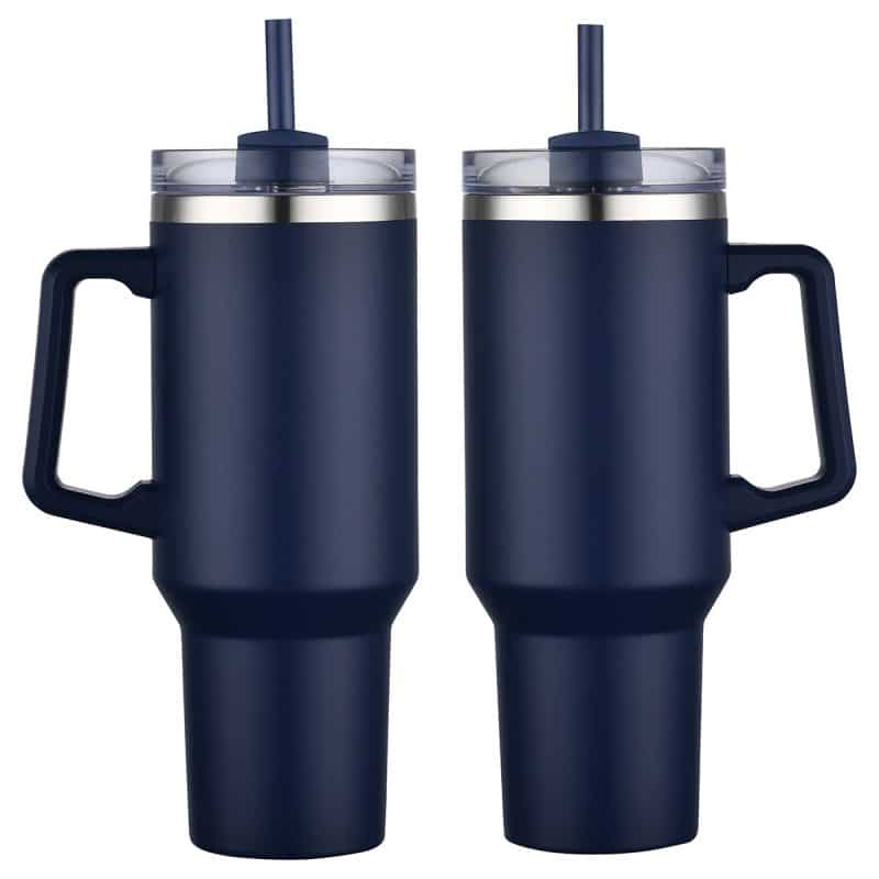Genoa 40 oz Vacuum Insulated Travel Mug with Straw - 9