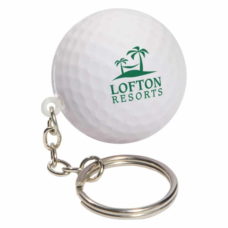 Golf Ball Stress Reliever Key Chain - 2