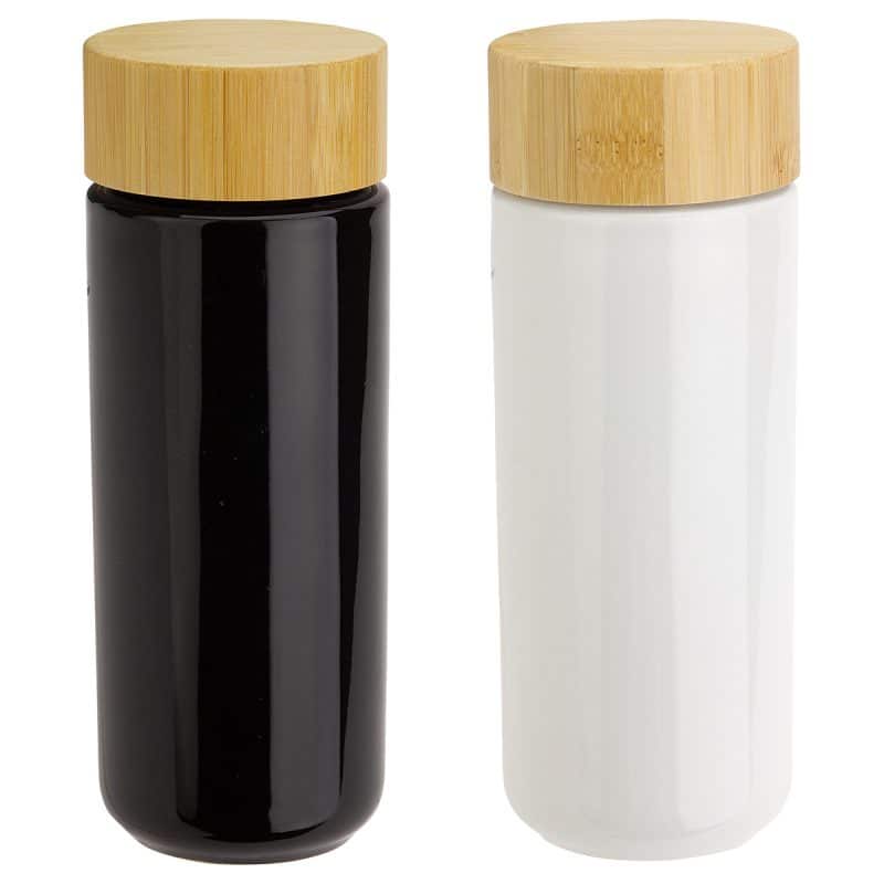 Milan 10 oz Ceramic Tumbler with Bamboo Lid - 1