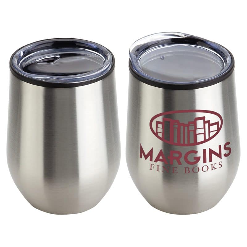 Onyx 12 oz Stainless Steel/Polypropylene Wine Goblet - 8