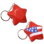 Patriotic Star Stress Reliever Key Chain - 3