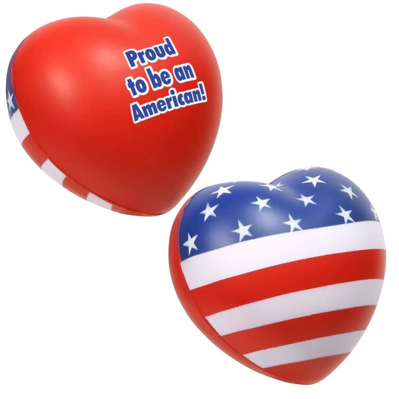 Patriotic Valentine Heart Stress Reliever - 2