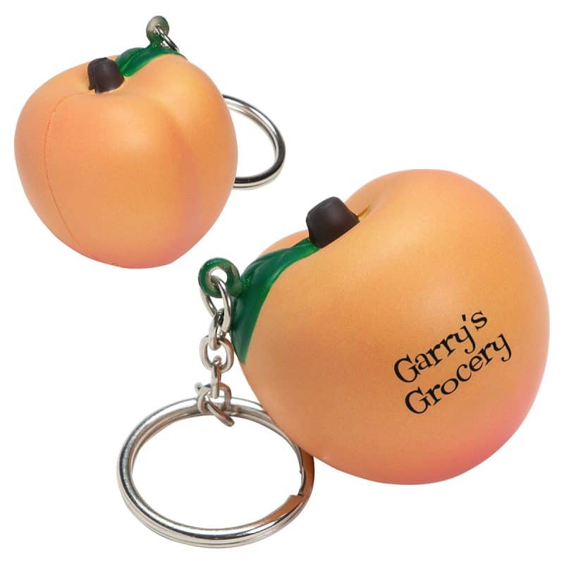 Peach Stress Reliever Key Chain - 2