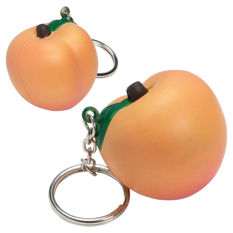 Peach Stress Reliever Key Chain - 3