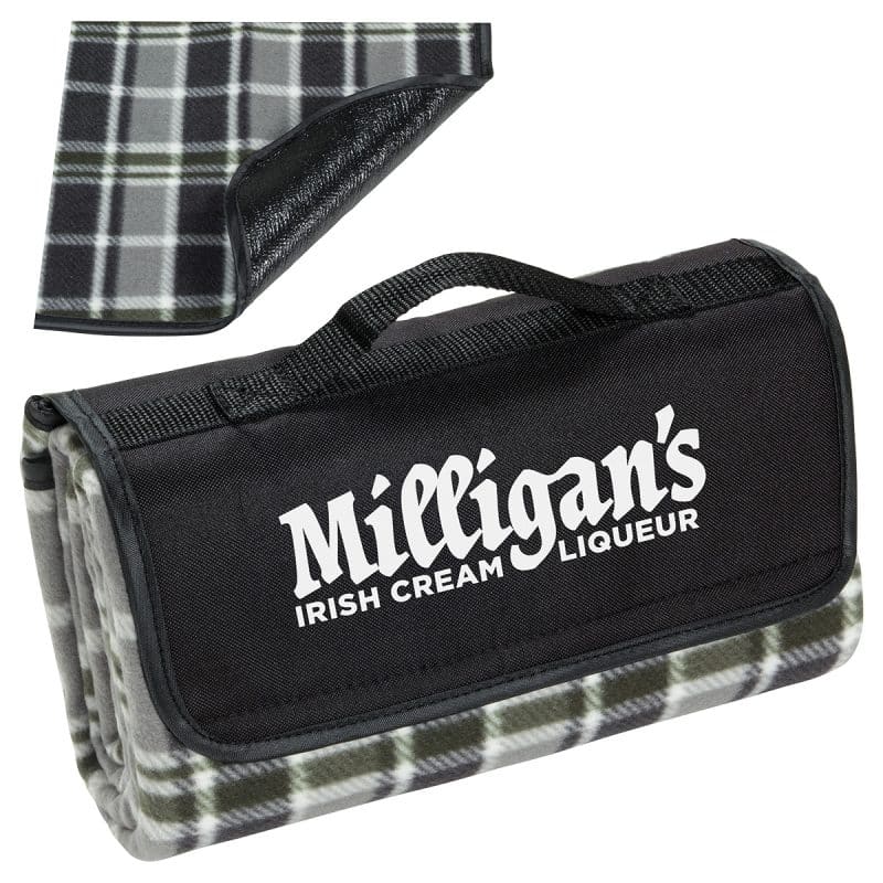 Plaid Barrel Fleece Picnic Blanket - 2