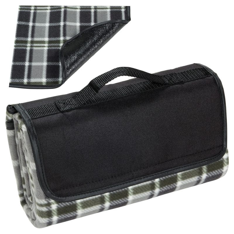 Plaid Barrel Fleece Picnic Blanket - 3