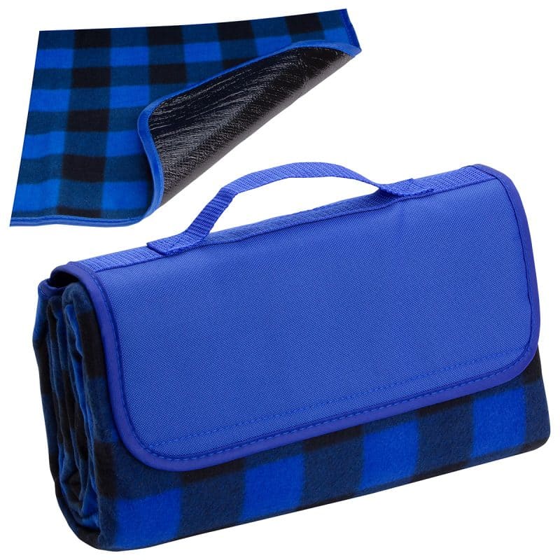 Plaid Barrel Fleece Picnic Blanket - 5