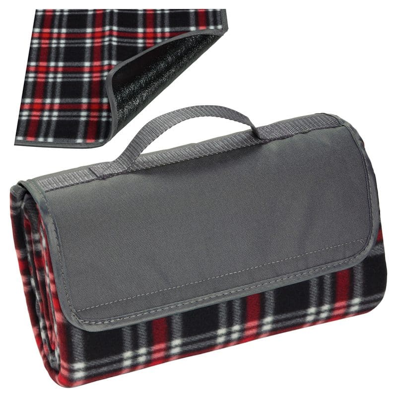 Plaid Barrel Fleece Picnic Blanket - 9
