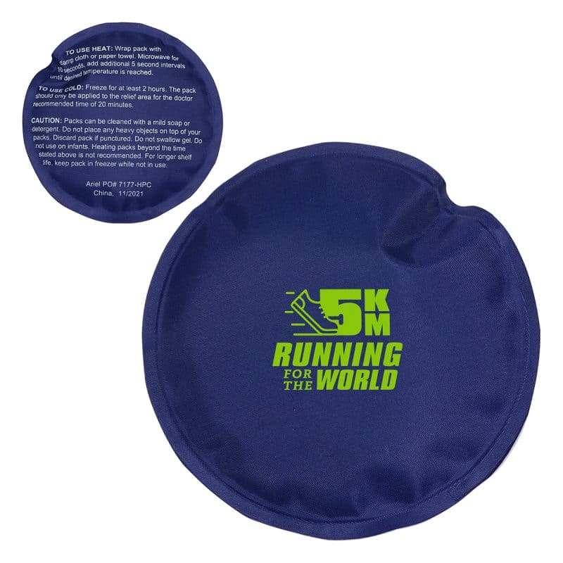 Round Nylon-Covered Hot/Cold Pack - 8