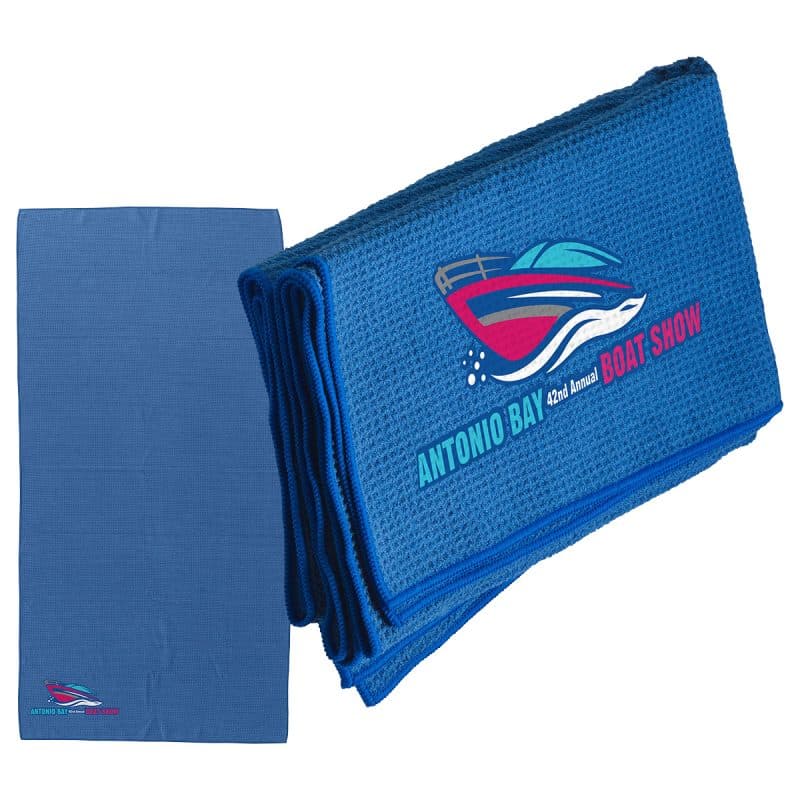 Seaside 30" x 60" Waffle Microfiber Beach Towel - 2