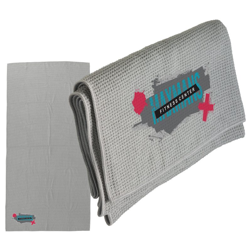 Seaside 30" x 60" Waffle Microfiber Beach Towel - 4