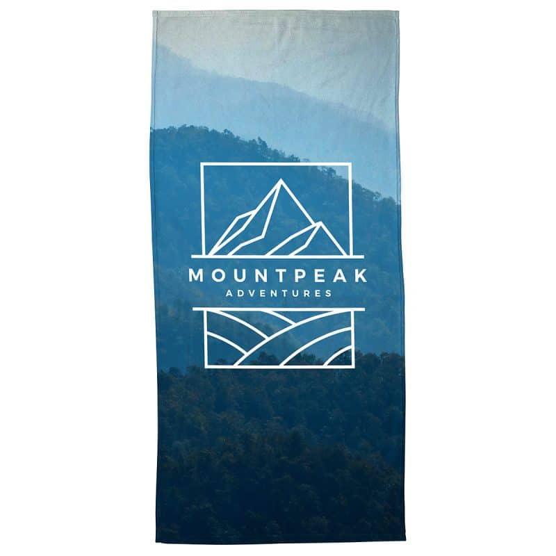 Silk Touch Beach Blanket/Towel 28" x 58" 300GSM Poly/Cotton - Full Color - 2