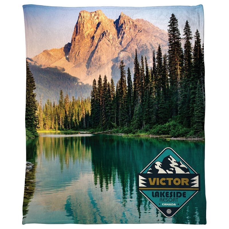 Silk Touch Sherpa Blanket 50" x 60" 420GSM - Full Color - 2
