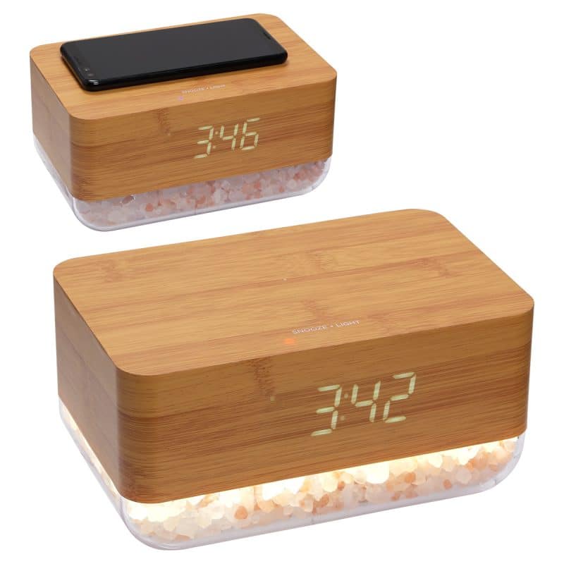 Sunrise Alarm Clock with Himalayan Salt Lamp + Wireless Charger - 3