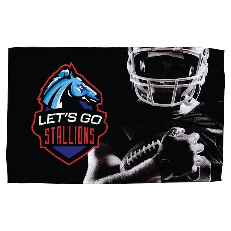 Terry Microfiber Rally Towel 11" x 18" - Full Color - 2