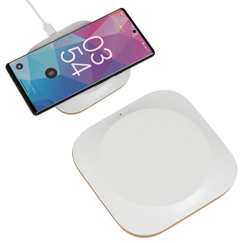 Trident 15W Wireless Charger Made With FSC® Cork & Recycled Plastic - 1