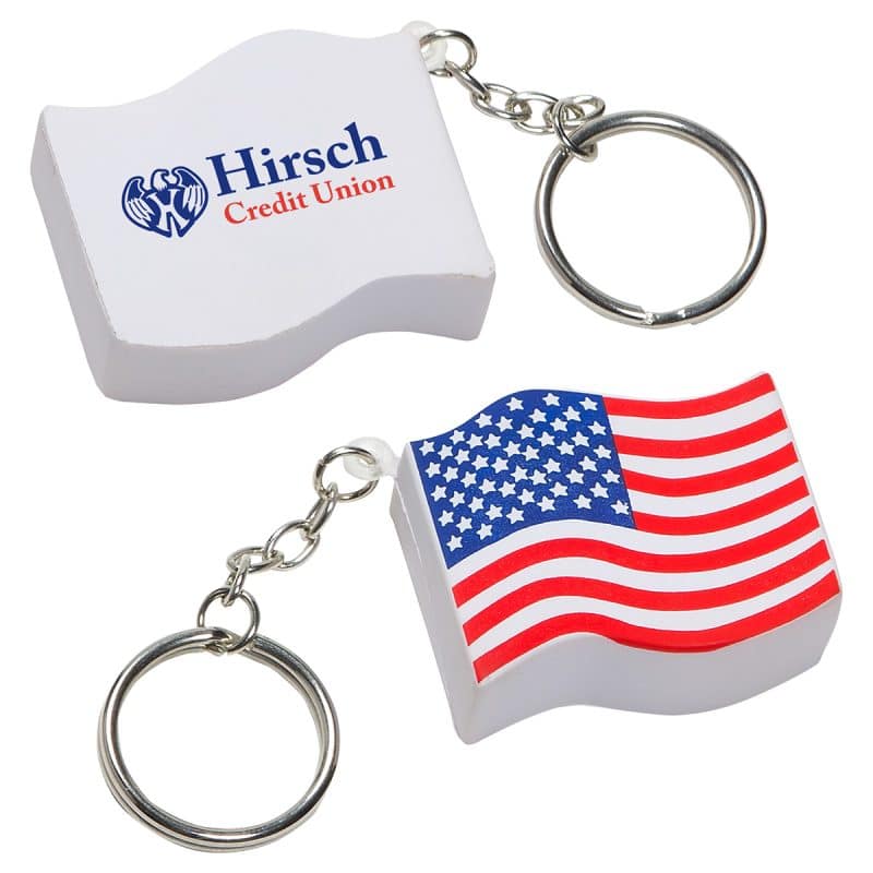 US Flag Stress Reliever Key Chain - 1