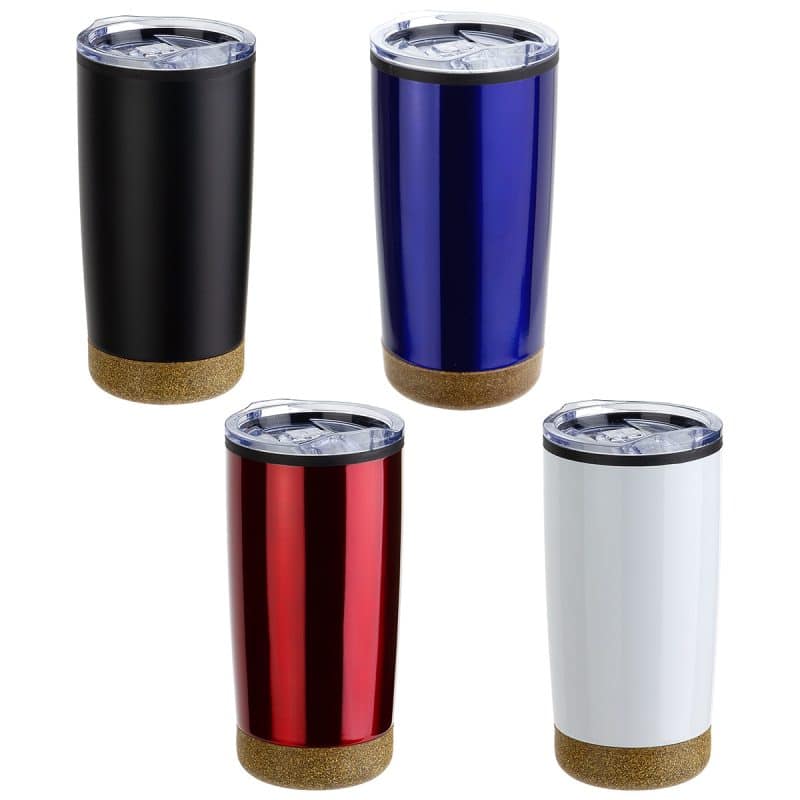 York 20 oz Stainless Steel/Polypropylene Tumbler with Cork Base - 1
