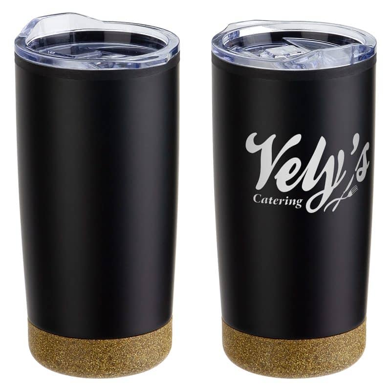 York 20 oz Stainless Steel/Polypropylene Tumbler with Cork Base - 2