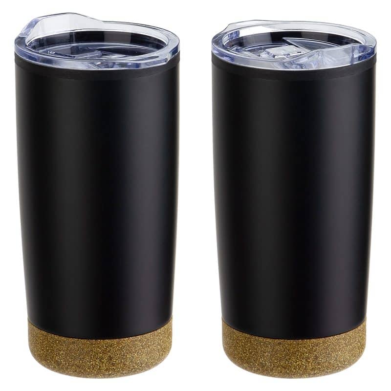 York 20 oz Stainless Steel/Polypropylene Tumbler with Cork Base - 3