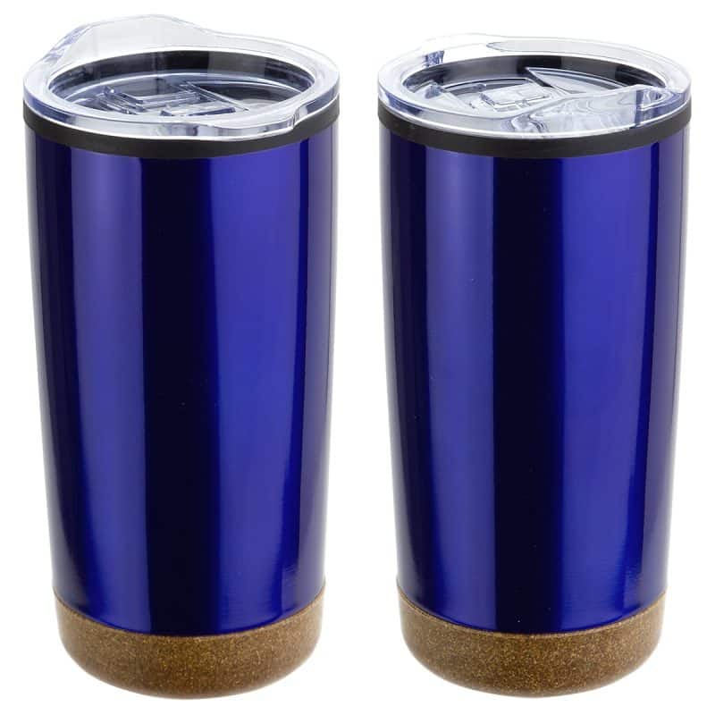 York 20 oz Stainless Steel/Polypropylene Tumbler with Cork Base - 5