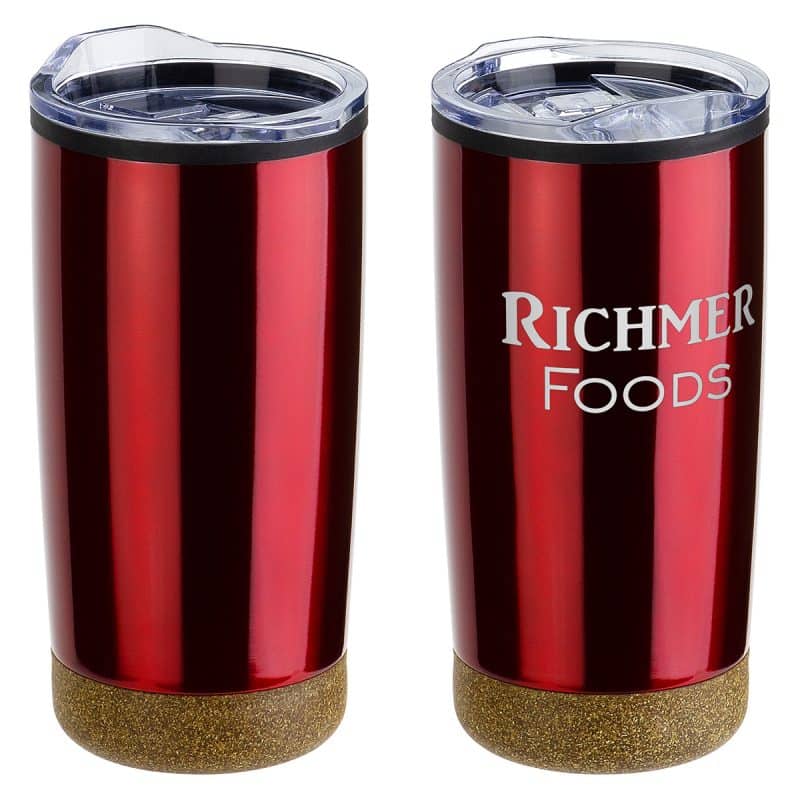 York 20 oz Stainless Steel/Polypropylene Tumbler with Cork Base - 6